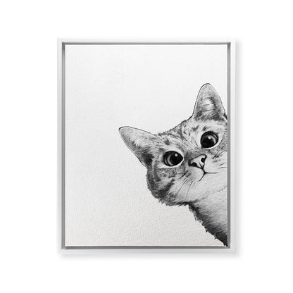 sneaky cat Framed Canvas Print Gallery Image 30