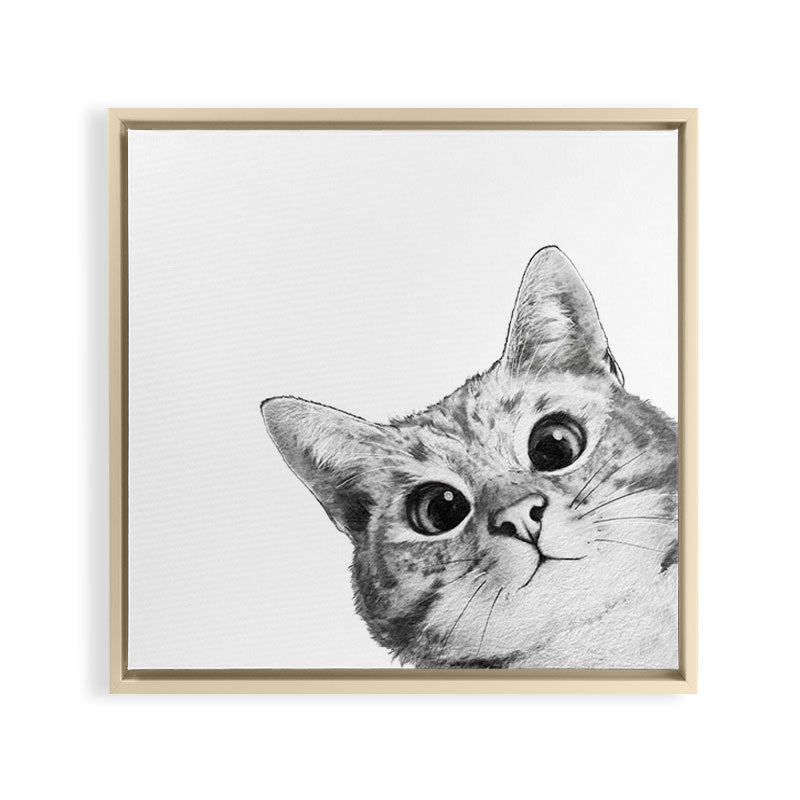 sneaky cat Framed Canvas Print Gallery Image 20