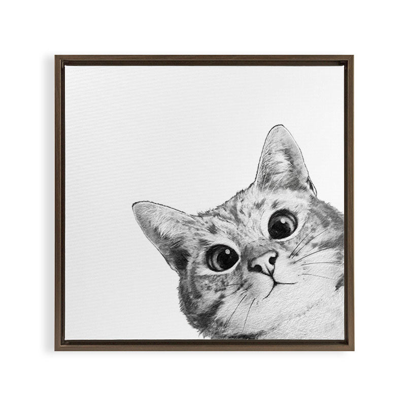 sneaky cat Framed Canvas Print Gallery Image 15