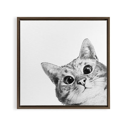 sneaky cat Framed Canvas Print Gallery Image 15