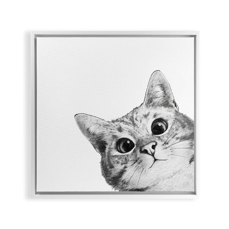 sneaky cat Framed Canvas Print Gallery Image 33