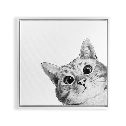 sneaky cat Framed Canvas Print Gallery Image 33