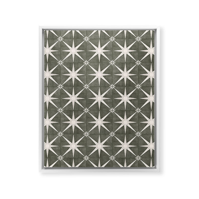 arlo star tile - olive Framed Canvas Print Gallery Image 35