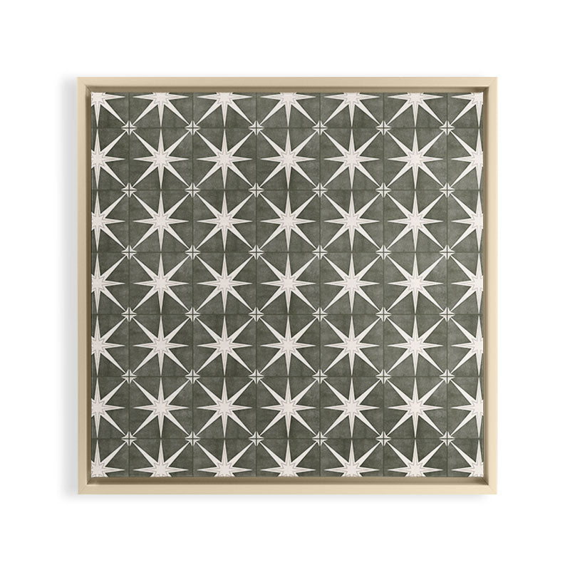 arlo star tile - olive Framed Canvas Print Gallery Image 27