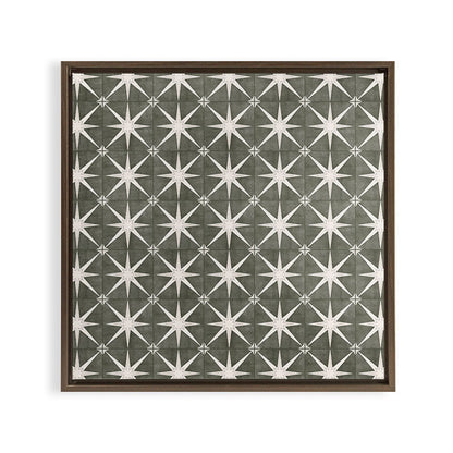arlo star tile - olive Framed Canvas Print Gallery Image 15