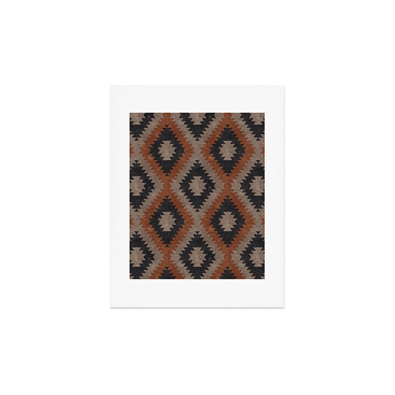 aztec neutrals - inkwell & taupe Art Print Gallery Image 2