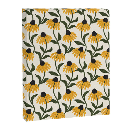 coneflowers - cream Canvas Print Gallery Image 1