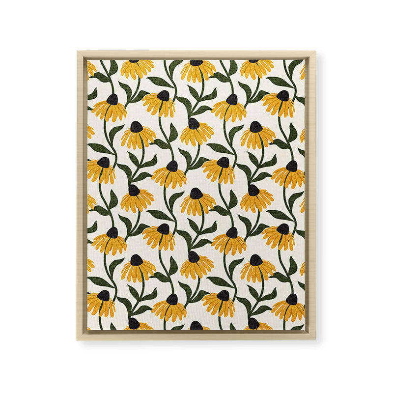 coneflowers - cream Framed Canvas Print Gallery Image 26
