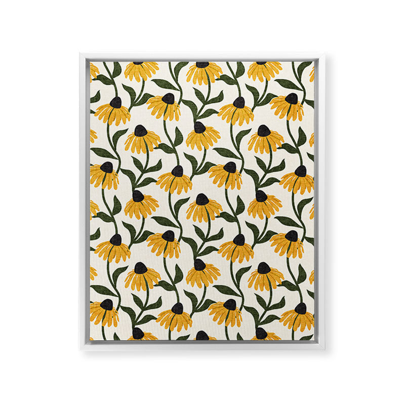 coneflowers - cream Framed Canvas Print Gallery Image 32