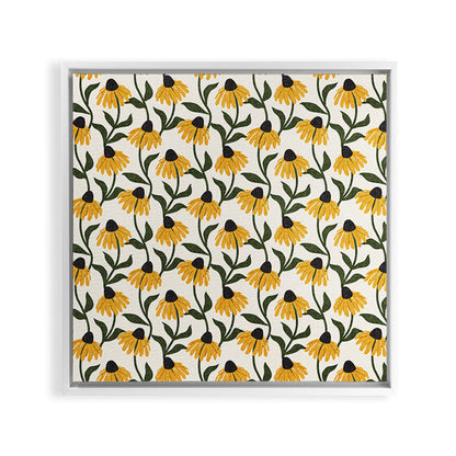 coneflowers - cream Framed Canvas Print Gallery Image 33