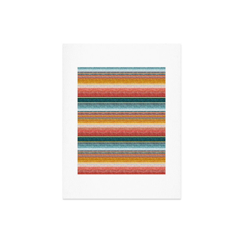 serape southwest stripe - orange & teal Art Print Gallery Image 4
