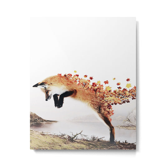 Autumn Fox Metal Print Gallery Image 1