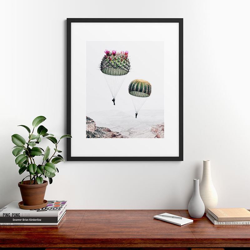 Flying Cacti Framed Art Print Gallery Image 48