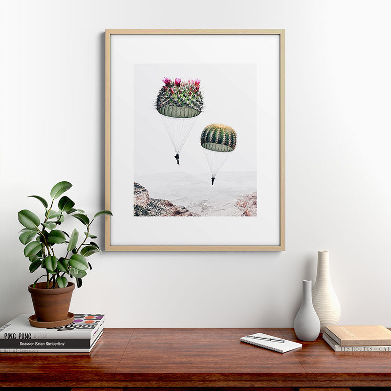 Flying Cacti Framed Art Print Gallery Image 29