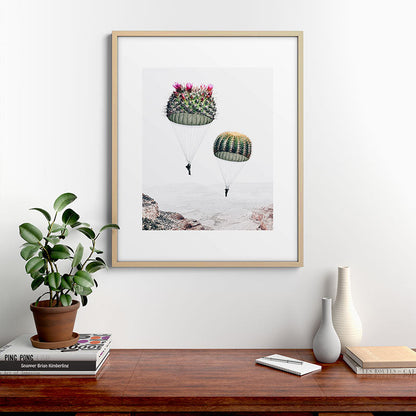 Flying Cacti Framed Art Print Gallery Image 29
