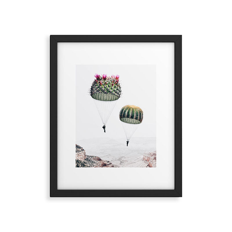 Flying Cacti Framed Art Print Gallery Image 1