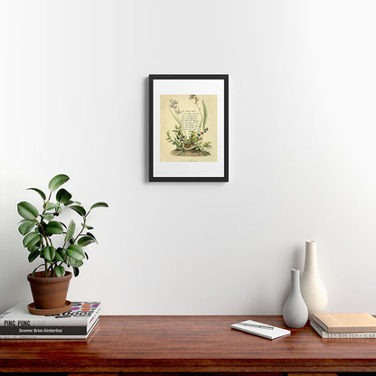 Bird Divinations: Field Bunting (about: almanacofbirds.org) Framed Art Print Gallery Image 3