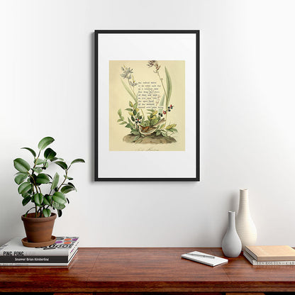 Bird Divinations: Field Bunting (about: almanacofbirds.org) Framed Art Print Gallery Image 6