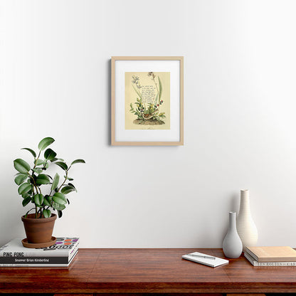 Bird Divinations: Field Bunting (about: almanacofbirds.org) Framed Art Print Gallery Image 18