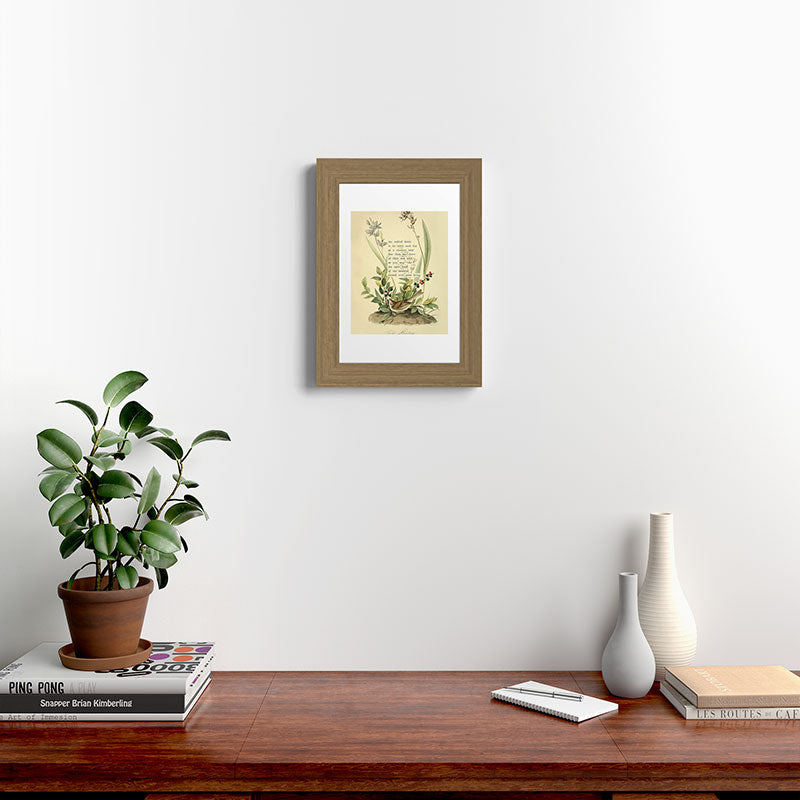 Bird Divinations: Field Bunting (about: almanacofbirds.org) Framed Art Print Gallery Image 38