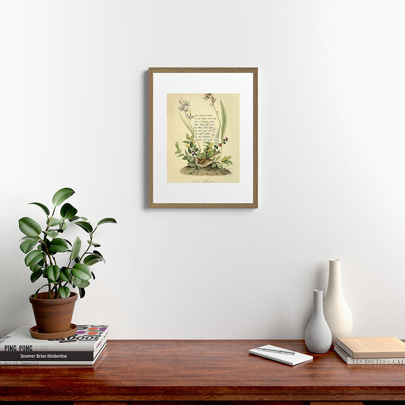 Bird Divinations: Field Bunting (about: almanacofbirds.org) Framed Art Print Gallery Image 12