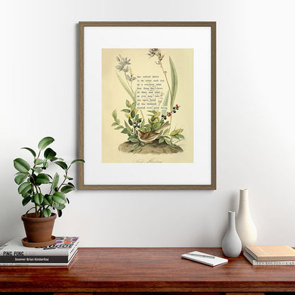 Bird Divinations: Field Bunting (about: almanacofbirds.org) Framed Art Print Gallery Image 42