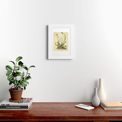 Bird Divinations: Field Bunting (about: almanacofbirds.org) Framed Art Print Gallery Image 52