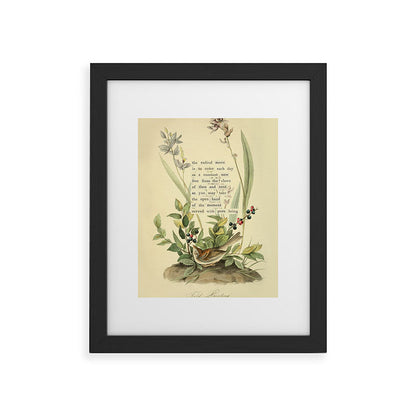 Bird Divinations: Field Bunting (about: almanacofbirds.org) Framed Art Print Gallery Image 29