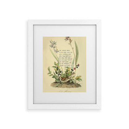 Bird Divinations: Field Bunting (about: almanacofbirds.org) Framed Art Print Gallery Image 53