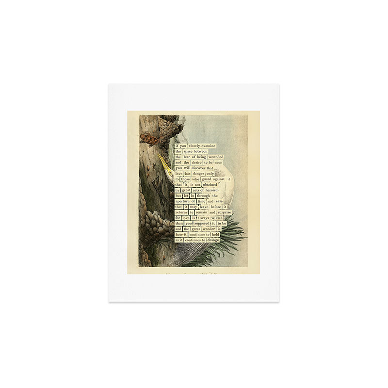 Great White Egret Divination from # An Almanac of Birds # Divinations for Uncertain Days Art Print Gallery Image 3