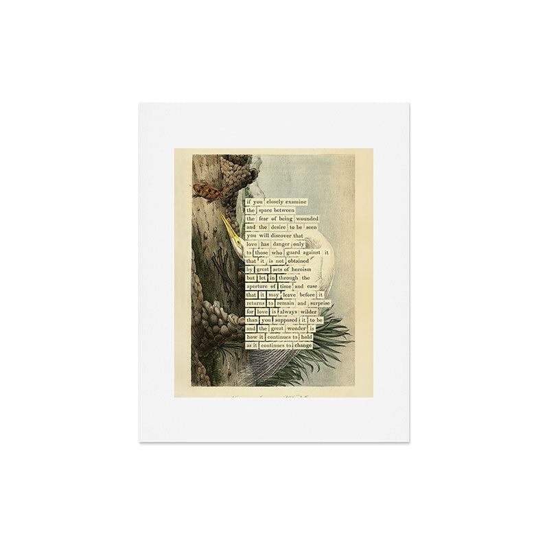 Great White Egret Divination from # An Almanac of Birds # Divinations for Uncertain Days Art Print Gallery Image 5