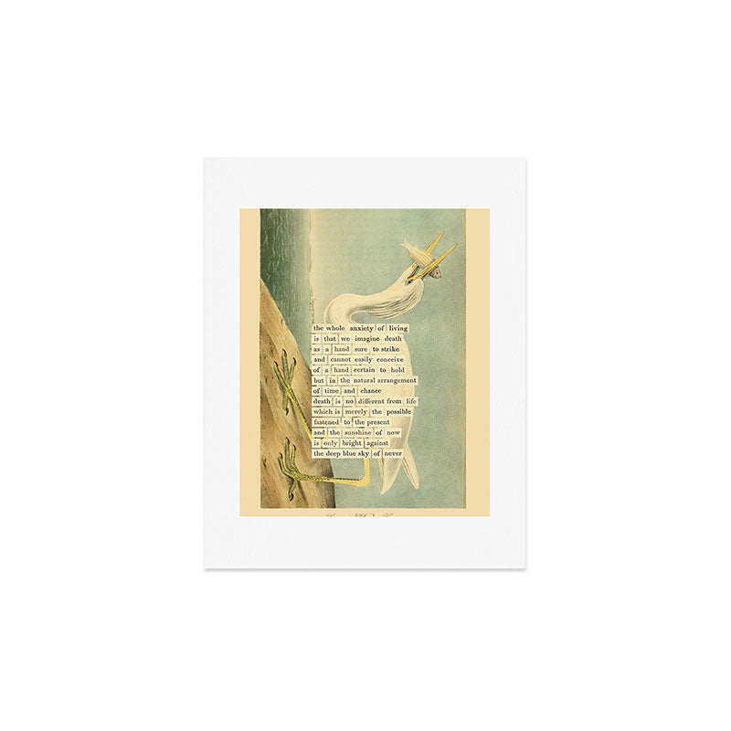 Great White Heron Divination from # An Almanac of Birds # Divinations for Uncertain Days Art Print Gallery Image 3