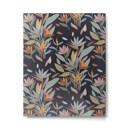 Hand Painted Floral Garden Night Metal Print Gallery Image 4