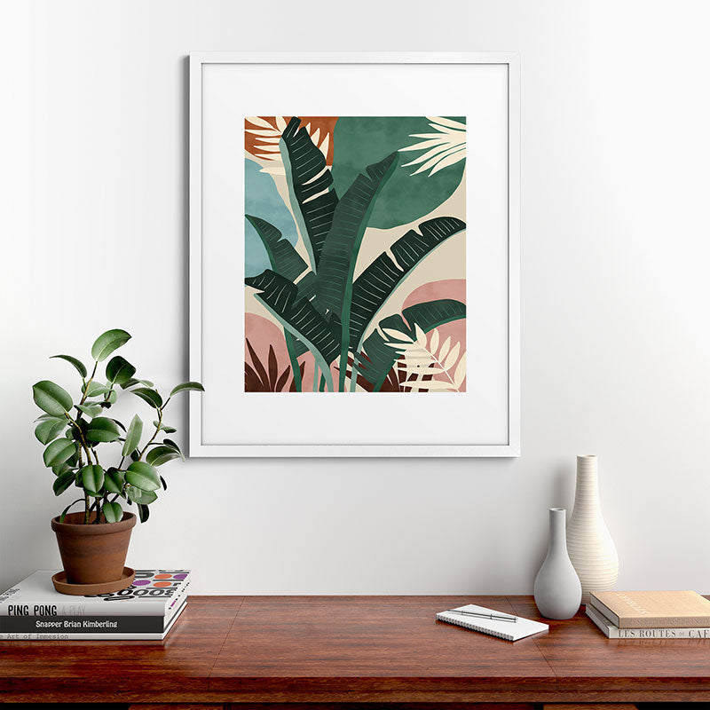 Modern jungle shapes Framed Art Print Gallery Image 76