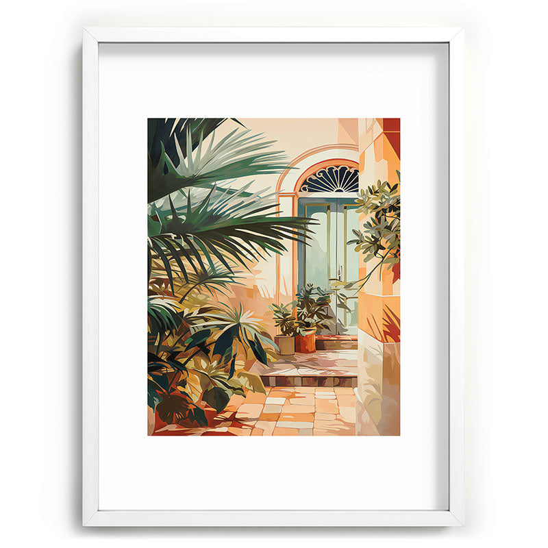 Villa Courtyard Mediterranean Art Framed Art Print Gallery Image 108