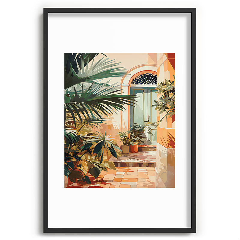 Villa Courtyard Mediterranean Art Framed Art Print Gallery Image 85