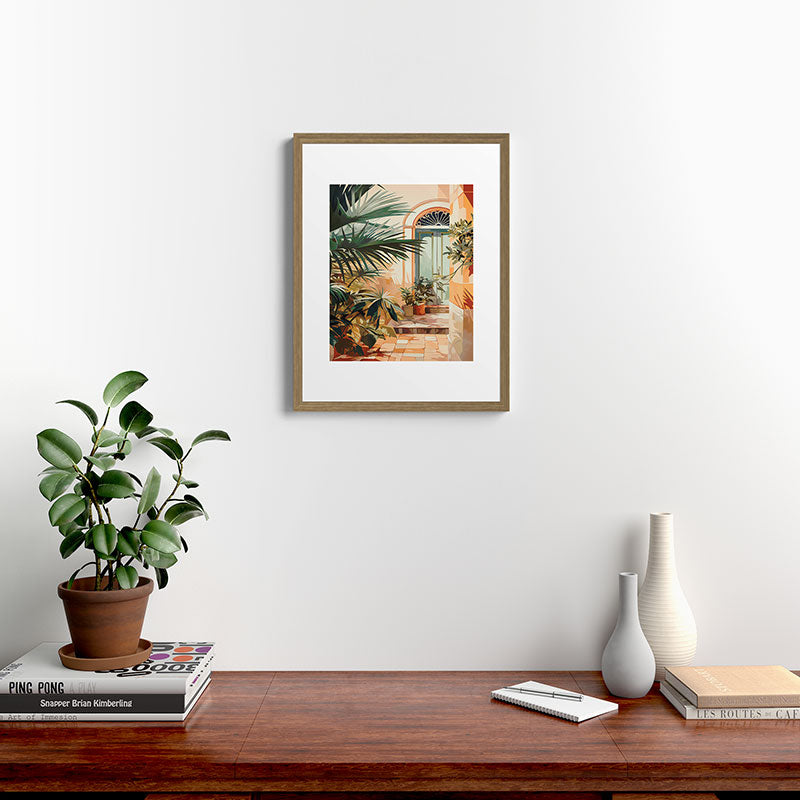 Villa Courtyard Mediterranean Art Framed Art Print Gallery Image 16