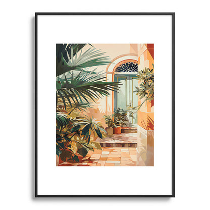 Villa Courtyard Mediterranean Art Framed Art Print Gallery Image 115