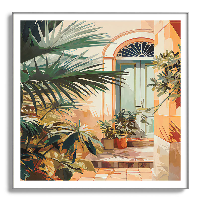 Villa Courtyard Mediterranean Art Framed Art Print Gallery Image 142