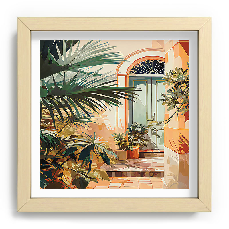 Villa Courtyard Mediterranean Art Framed Art Print Gallery Image 106