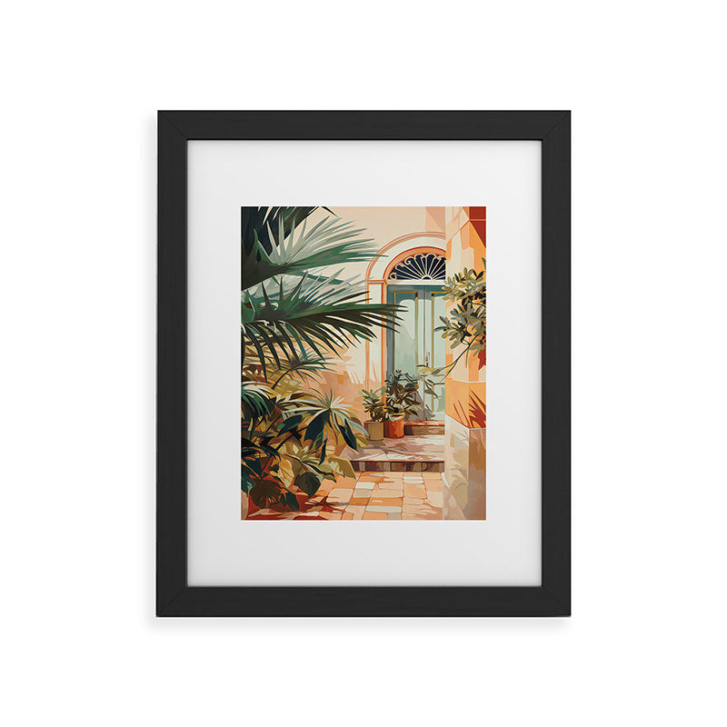 Villa Courtyard Mediterranean Art Framed Art Print Gallery Image 47