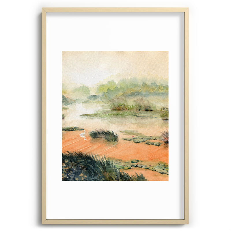 Egret On The Marsh Framed Art Print Gallery Image 102