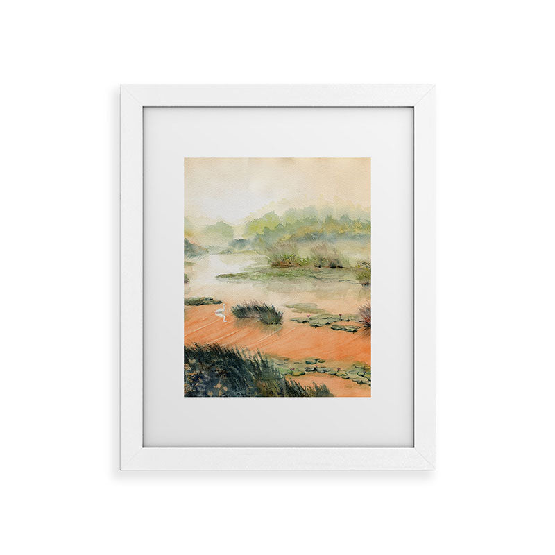 Egret On The Marsh Framed Art Print Gallery Image 75