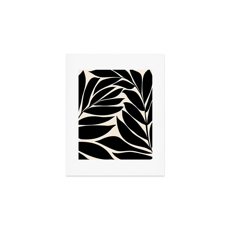 Black Seagrass Shapes Drawing Art Print Gallery Image 1