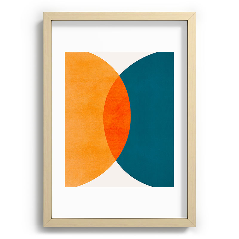 Mid Century Eclipse / Abstract Geometric Framed Art Print Gallery Image 97