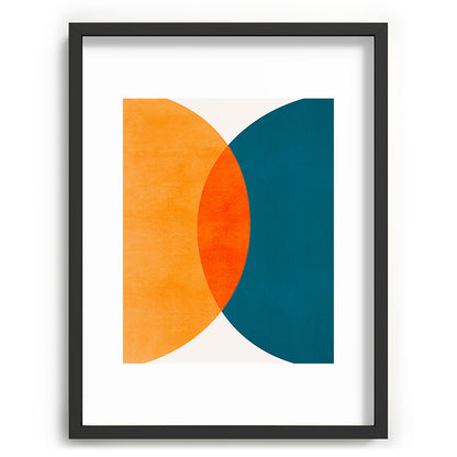 Mid Century Eclipse / Abstract Geometric Framed Art Print Gallery Image 83