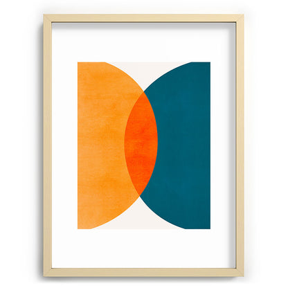Mid Century Eclipse / Abstract Geometric Framed Art Print Gallery Image 99