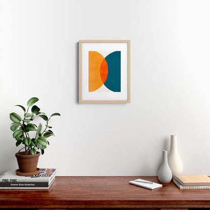 Mid Century Eclipse / Abstract Geometric Framed Art Print Gallery Image 25