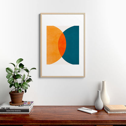 Mid Century Eclipse / Abstract Geometric Framed Art Print Gallery Image 28