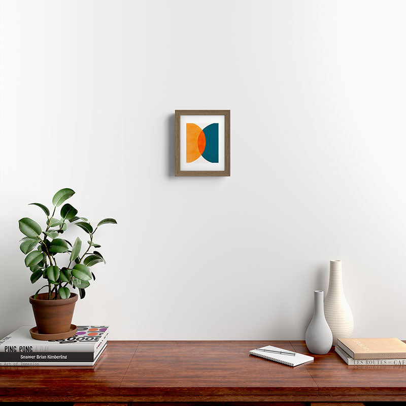 Mid Century Eclipse / Abstract Geometric Framed Art Print Gallery Image 10